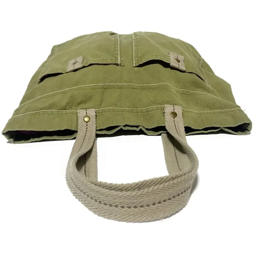 Mossimo Supply Co Army Green Tote Bag 14x18 with Front Pockets